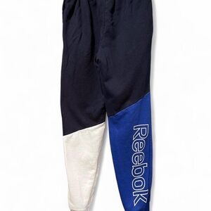 Reebok Kids' Black, Blue, and White Joggers